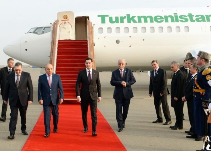 Türkmənistan Prezidenti Azərbaycana gəldi - FOTO